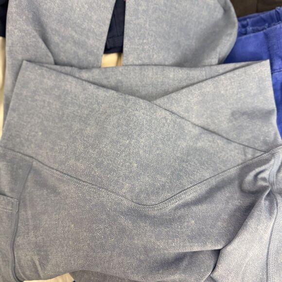 HALARA Softlyzero Crossover Pocket Plain Leggings XS Denim Dark Blue Print B80 - Picture 3 of 6